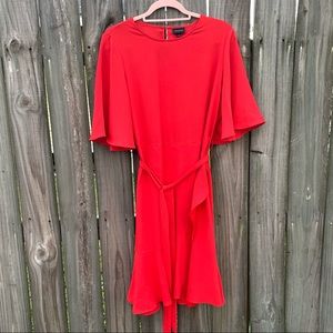 Who What Wear Red Midi Dress